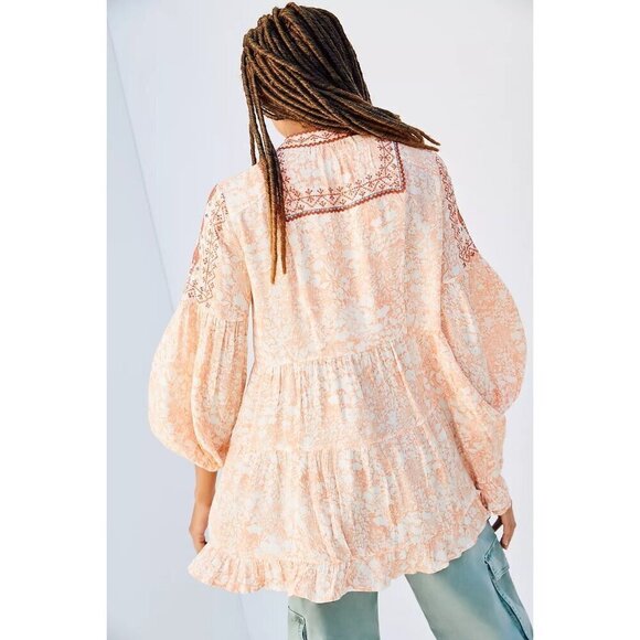 Anthropologie Claudia Embroidered Tunic Top Small - Picture 2 of 7